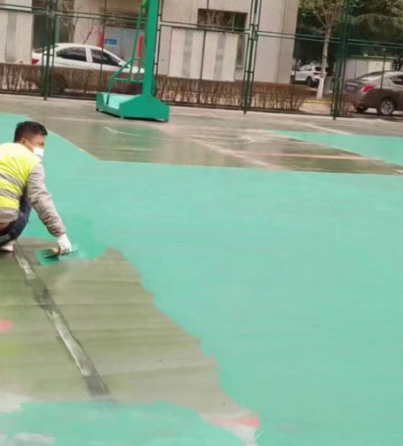 黄冈球场地面翻新