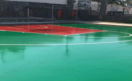 黄冈篮球场翻新地面